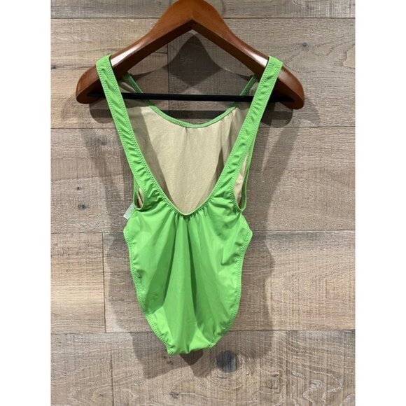 NWOT NORMA KAMALI Marissa One Piece in Gemini Green swimsuit size M - Picture 6 of 6
